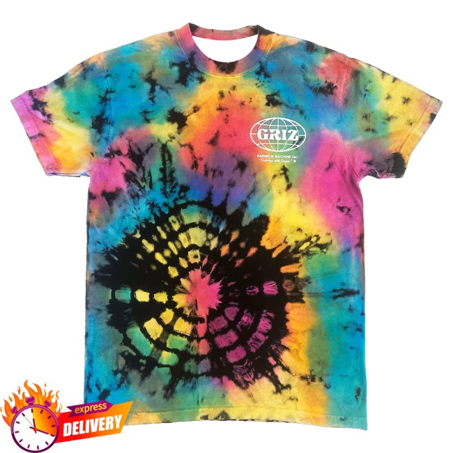 Griz Merch Store Griz Worldwide Vibe Rainbow Reverse Dye T-Shirt 3 Griz Merch Store Griz Worldwide Vibe Rainbow Reverse Dye T-Shirt