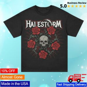 Halestorm Store Merch Penta Rose T-Shirt