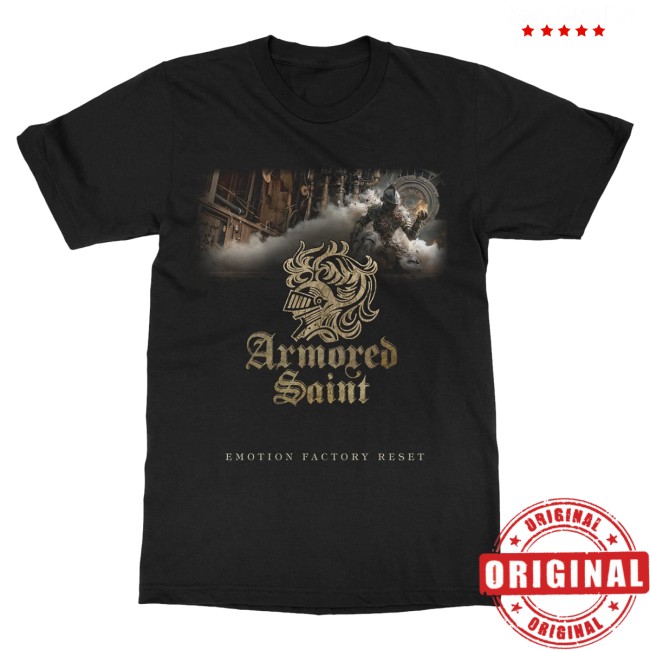 Indiemerchstore Merch Store Armored Saint Emotion Factory Reset Helmet Logo T-Shirt 2 Indiemerchstore Merch Store Armored Saint Emotion Factory Reset Helmet Logo T-Shirt