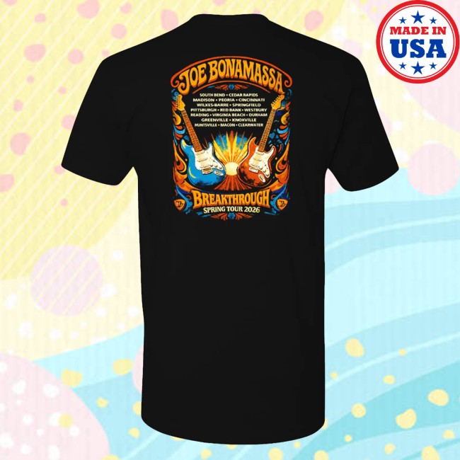 Joe Bonamassa Merch 2026 U.S. Spring Tour T-Shirt 4 Joe Bonamassa Merch 2026 U.S. Spring Tour T-Shirt