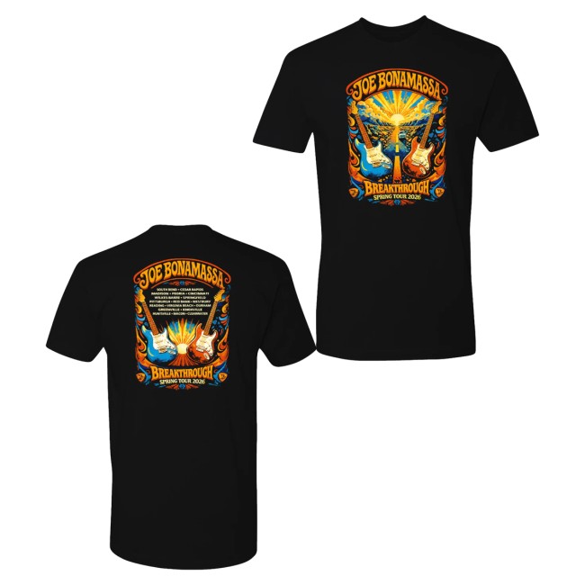 Joe Bonamassa Merch 2026 U.S. Spring Tour T-Shirt 5 Joe Bonamassa Merch 2026 U.S. Spring Tour T-Shirt