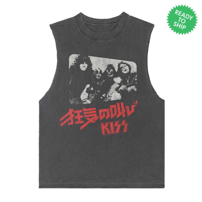 Kiss Official Store Merch Shout It Out Loud Japan Cover Muscle Shirt 2 Kiss Official Store Merch Shout It Out Loud Japan Cover Muscle Shirt