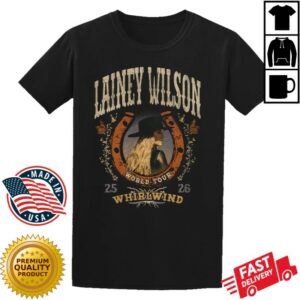 Lainey Wilson Store Merch Whirlwind Black Tour Tshirt