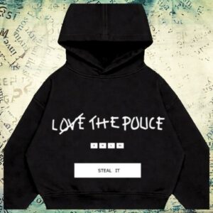 Love The Police Merch Shop Black Love The Police Hoodie