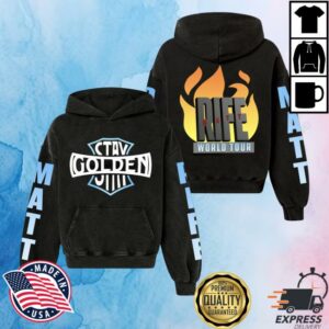 Matt Rife Merch Shop Matt Rife Stay Golden 2026 World Tour Hoodie