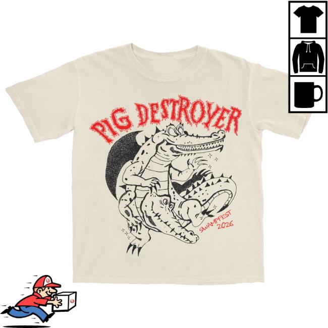 Nightshift Merch Pig Destroyer Swampfest 2026 T-Shirt 2 Nightshift Merch Pig Destroyer Swampfest 2026 T-Shirt