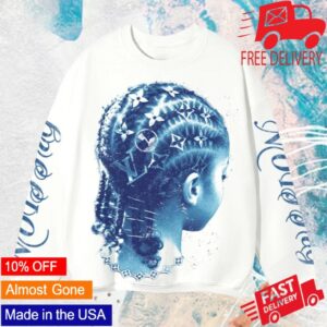 Noissey Merch Store Noissey Deep Blue Braids Luxe Tattoo Pattern Art Long Sleeve Tee