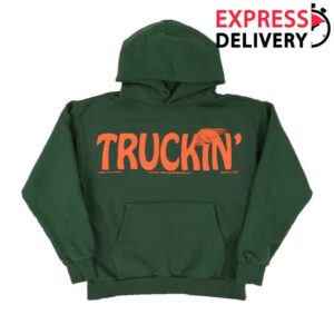 Online Ceramics Merch Store Truckin' Dark Green Hoodie