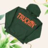 Online Ceramics Merch Store Truckin' Dark Green Hoodie