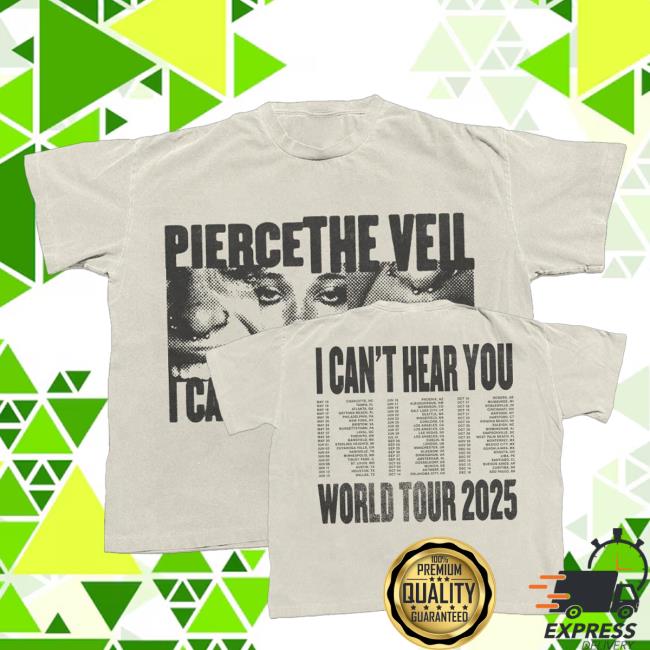 Pierce The Veil Merch Shop Store Ivory Clip Faces Tee Shirt