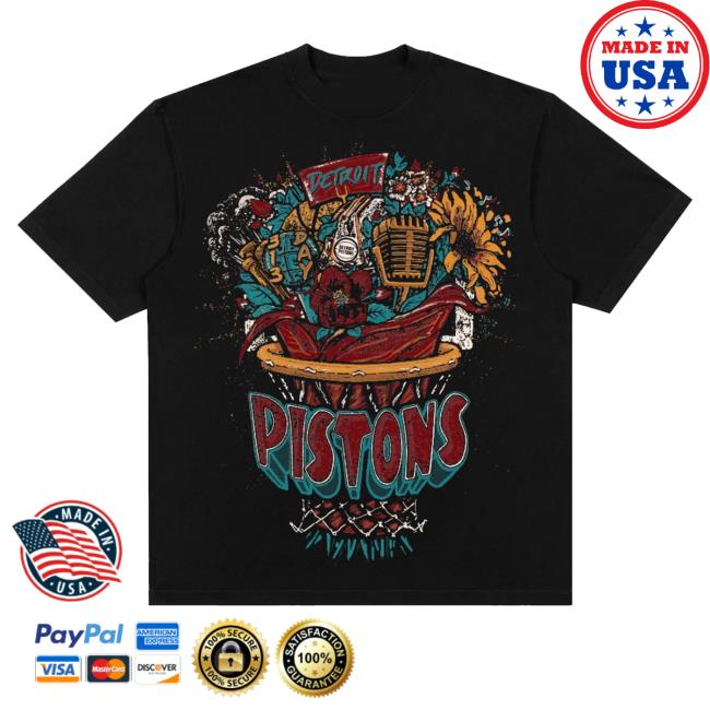 Pistons313 Merch Shop Pistons Detroit Basketball Bouquet Tee Shirt 2 Pistons313 Merch Shop Pistons Detroit Basketball Bouquet Tee By 'Jko Studios'