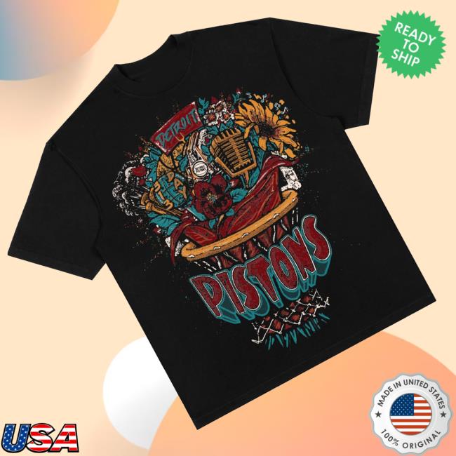 Pistons313 Merch Shop Pistons Detroit Basketball Bouquet Tee Shirt 3 Pistons313 Merch Shop Pistons Detroit Basketball Bouquet Tee By 'Jko Studios'