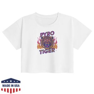 Pyro Tiger Merch Store Flame Tiger Crop Tee