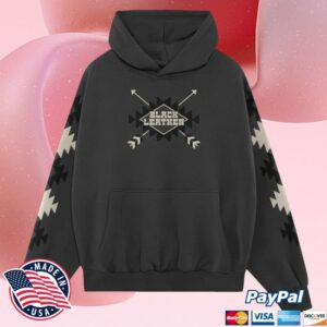 Red Leather Merch Store Black Leather Arrows Hoodie