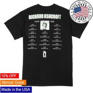 Richard Ashcroft Store Merch Richard Ashcroft 2026 Tour Dateback Shirt