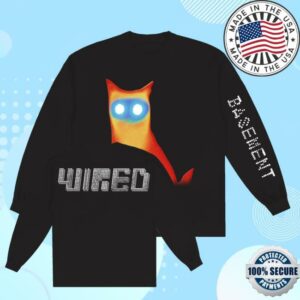 Run For Cover Records Merch Shop Basement Wired Cat Long Sleeve