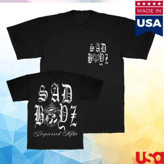 Sad Boyz Merch Shop Sad Boyz Old English Tee Shirt 3 Sad Boyz Merch Shop Sad Boyz Old English Tee