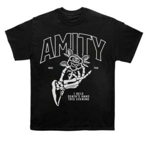 The Amity Affliction Shop Merch Death's Hand Black T-Shirt