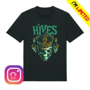 The Hives Merch Store Green Skull Crown Black Shirt