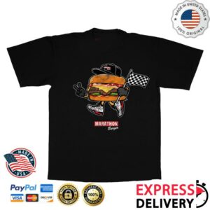 The Marathon Clothing Merch Shop Burger Mascot T-Shirt Black
