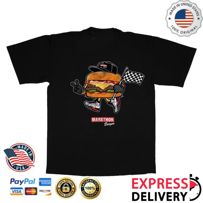 The Marathon Clothing Merch Shop Burger Mascot Shirt Black 2 The Marathon Clothing Merch Shop Burger Mascot T-Shirt Black