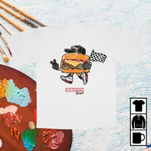 The Marathon Clothing Merch Shop Burger Mascot T-Shirt White