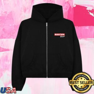 The Marathon Clothing Merch Store Marathon Burger Zip-Up Hoodie Black