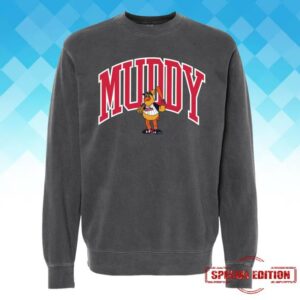The Swamp Merch Shop Store Toledo Mud Hens Black Pigment Dyed Muddy Crewneck Sweatshirt