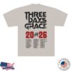 Three Days Grace Merch Store 2026 Alienation Tour Gray Shirt
