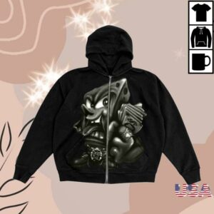 Travis Scott Store Merch Cj X Spongebob Legal Tender Zip Hoodie