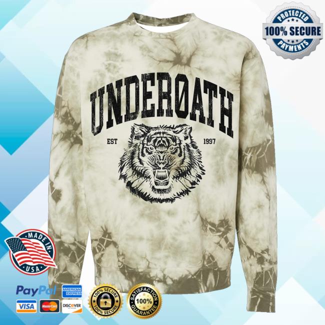 Underoath777 Merch Shop Store Tiger Tie-Dyed 2 Underoath777 Merch Shop Store Tiger Tie-Dyed Crewneck