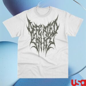 Vicious Instinct Merch Defeated Sanity Oversize Logo Tee In Broken White