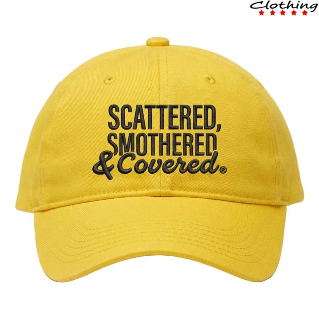 Waffle House Store Merch Scattered, Smothered & Covered Dad Caps 3 Waffle House Store Merch Scattered, Smothered & Covered Dad Cap
