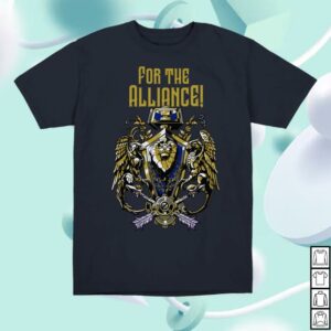 Blizzard Gear Store Merch Shop World Of Warcraft Alliance Crest Blue T-Shirt