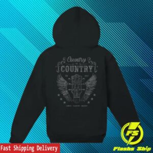 kenny sau C2c Country To Country Store Shop Merch Angel Guitar Black Zip Hoodie