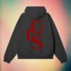 Caracas Store Merch Ccs Monogram Black And Red Hoodie