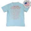 Lorde Merch Shop 2025 Blue Sketch Dateback Tee