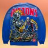 Pistons313 Store Merch Shop Warren Lotas X Detroit Pistons Detroit Horsepower 2 Long Sleeve T-Shirt
