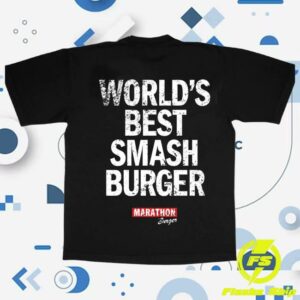 The Marathon Clothing Merch Shop World Best Smash Burger T-Shirt Black