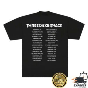 Three Days Grace Store Merch 2026 Album Stripe Tour T-Shirt