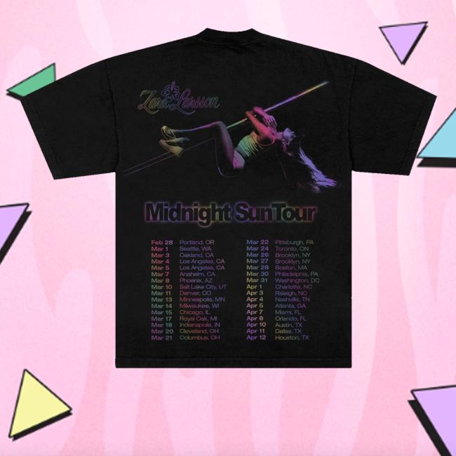 Zara Larsson Merch Shop Midnight Sun Photo Tour Tee 3 Zara Larsson Merch Shop Midnight Sun Photo Tour Tee