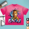 Chris Brown Merch Shop Fame 15Th Anniversary Spiral Sun Fade Raw Edge T-Shirt