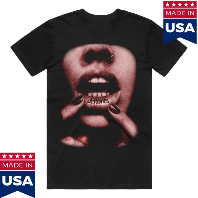 Deftones Uk Merch Shop Store Black Lip Tatt Shirt 5 Deftones Uk Merch Shop Store Black Lip Tatt T-Shirt
