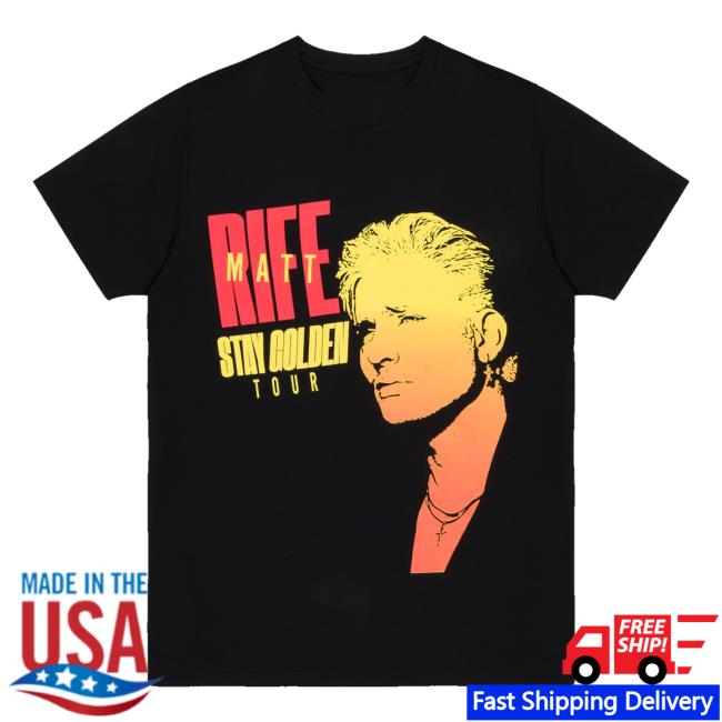 Matt Rife Merch Shop Stay Golden Tour Black T-Shirt 5 Matt Rife Merch Shop Stay Golden Tour Black T-Shirt