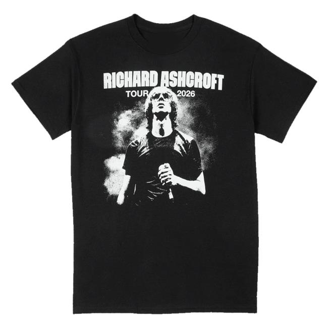 Richard Ashcroft Merch Shop Richard Ashcroft 2026 Tour Dateback T-Shirt 5 Richard Ashcroft Merch Shop Richard Ashcroft 2026 Tour Dateback T-Shirt