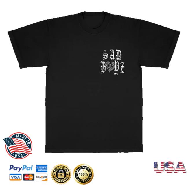 Sad Boyz Merch Shop Sad Boyz Old English Tee Shirt 5 Sad Boyz Merch Shop Sad Boyz Old English Tee
