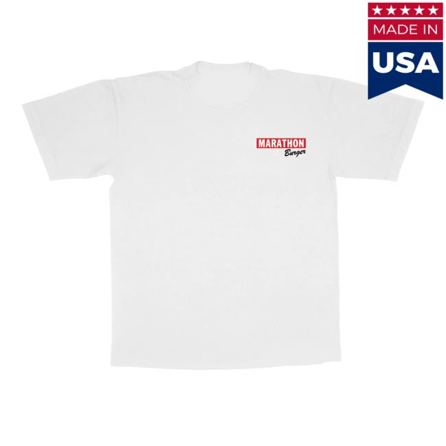 The Marathon Clothing Merch Shop Long Beach Burger Shirt White 5 The Marathon Clothing Merch Shop Long Beach Burger T-Shirt White
