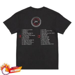 2Pac Store Merch Most Wanted Black Tee