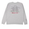 2Pac Store Merch Tracklist Grey Crewneck