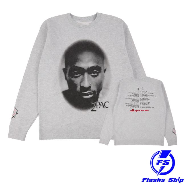 2Pac Store Merch Tracklist Grey Crewneck 5 2Pac Store Merch Tracklist Grey Crewneck